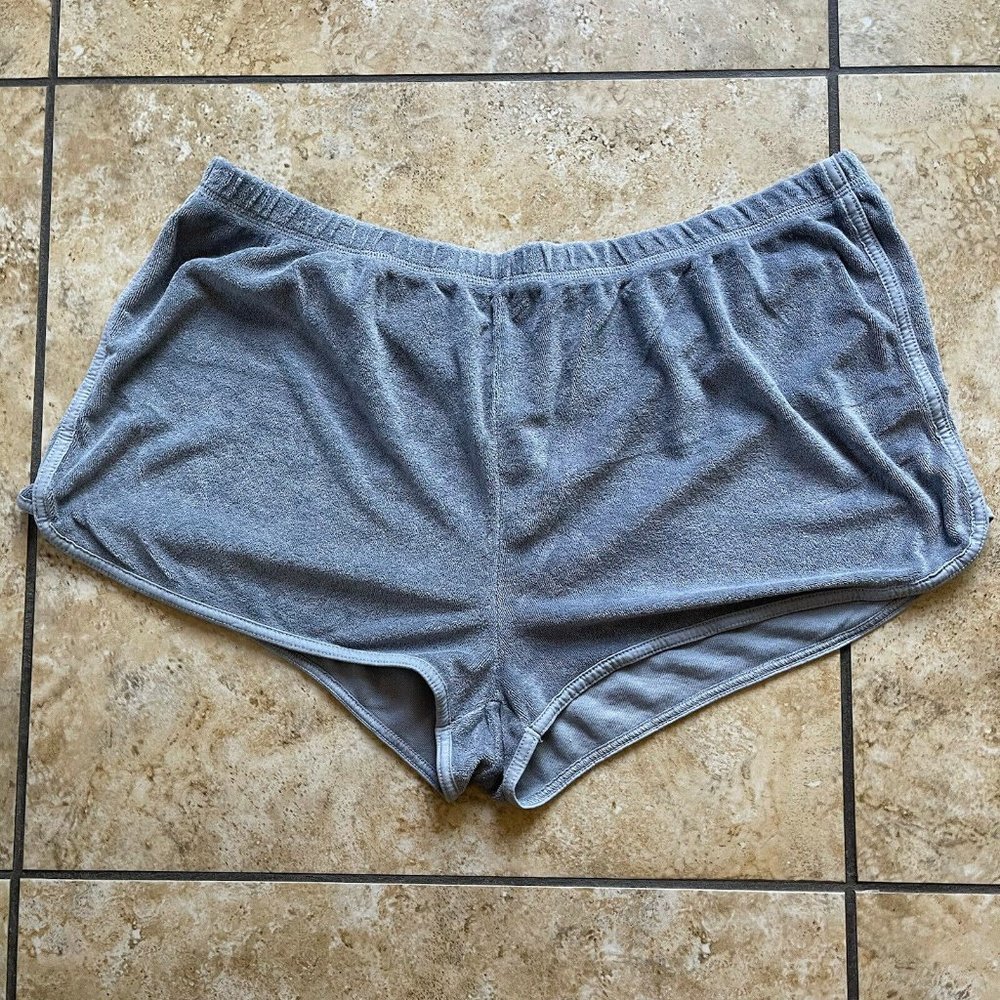 TopShop Terry Shorts Gray Lounge Soft Sleepwear Pajama Bottom Size 12
